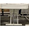 Image 2 : White Vinyl Pedicure / Spa Stool with Adjustable Height Footrest