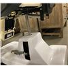 Image 3 : White Vinyl Multi-Section Hydraulic Salon / Spa Treatment Chair with Black Headrest and Armrests