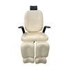 Image 1 : Cream Vinyl Multi-Section Hydraulic Pedicure / Spa Chair with Removable Headrest and Armrests