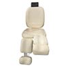 Image 1 : Cream Vinyl Multi-Section Hydraulic Pedicure / Spa Chair with Adjustable Footrest and Black Headrest