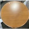 Image 2 : Mid-Century Modern Round Wood Bar Table and Stool Set (Includes 4 Stools) (36x DIA x 37)
