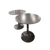 Image 1 : Group of 2 Modern Minimalist Round Black Metal Accent (28 DIA x 30)