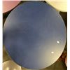 Image 3 : Modern Round Wood Top Pedestal Side Tables with Black Metal Bases (Set of 2) (36 DIA x 30)