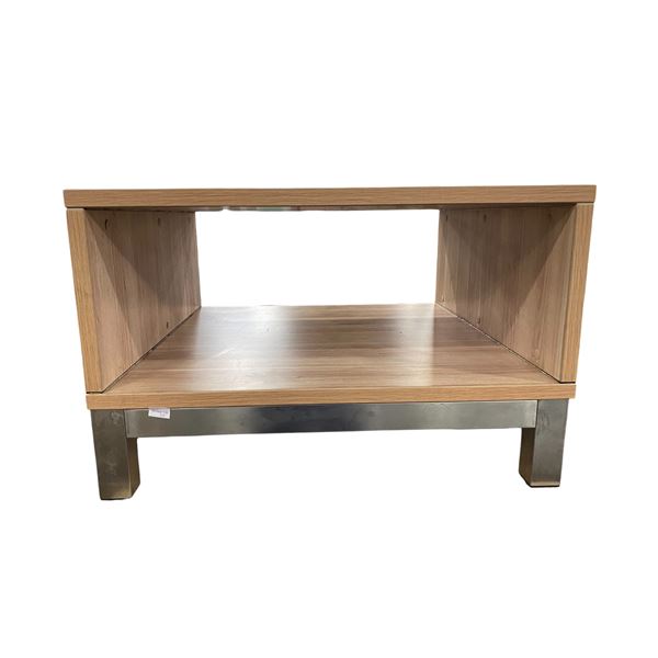 Square Wooden Side Table, H18" x 29" x 29" - some minor wear