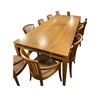 Image 1 : 11-Piece Dining Set, Table size H30" x W89" x D41" - some minor wear on the top