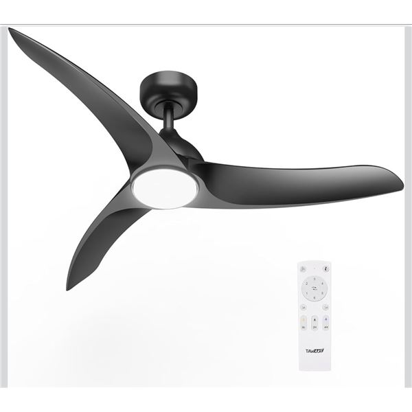 3-Boxes - BNIB TAVZAKE 42" Ceiling Fans Black - RV: $145.99 Each - with Light and Remote Control