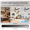 Image 2 : 3-Boxes - BNIB TAVZAKE 42" Ceiling Fans Black - RV: $145.99 Each - with Light and Remote Control