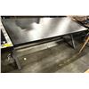 Image 3 : Black Wood-Grained Rectangular Dining Table, H30" x W78.5" x D31.5" - minor top wear