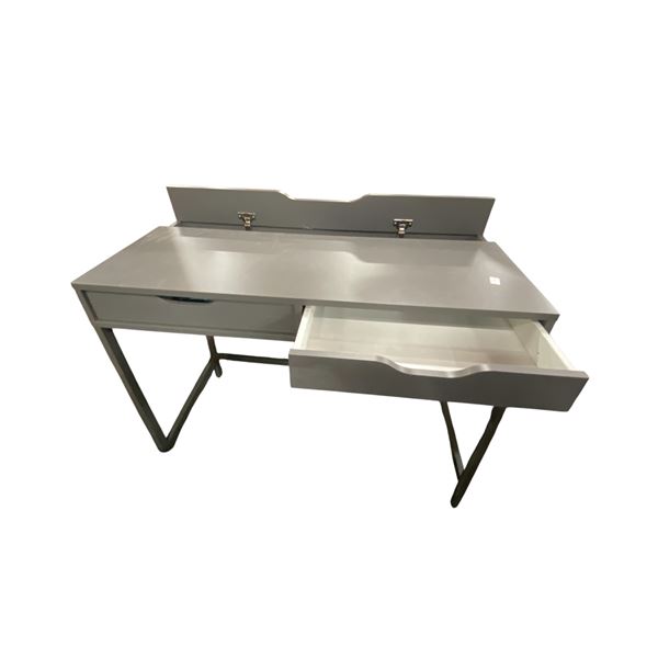 Gray Wooden Computer Desk, H30" x W39" x D19"