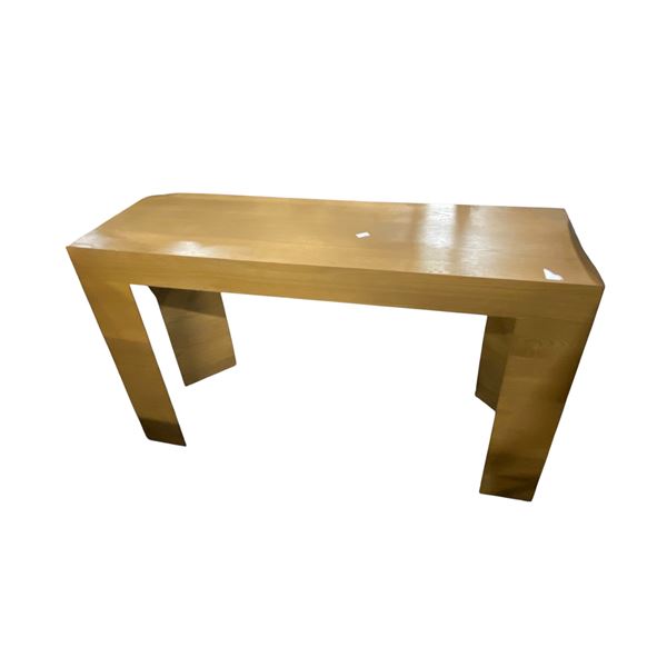 Light Brown Rectangular Wooden Console Table, H30" x W50" x D16" - some minor wear