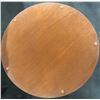 Image 2 : Brown Round Wooden Side Table with Glass Top, H24" x Dia. 15"
