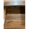 Image 3 : Brown Rectangular Wooden Executive Desk, H30" x W56" x D27.5" - minor wear on top