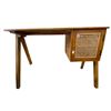 Image 1 : Light Brown Wooden Writing Desk, H31.5" x W44" x D20"