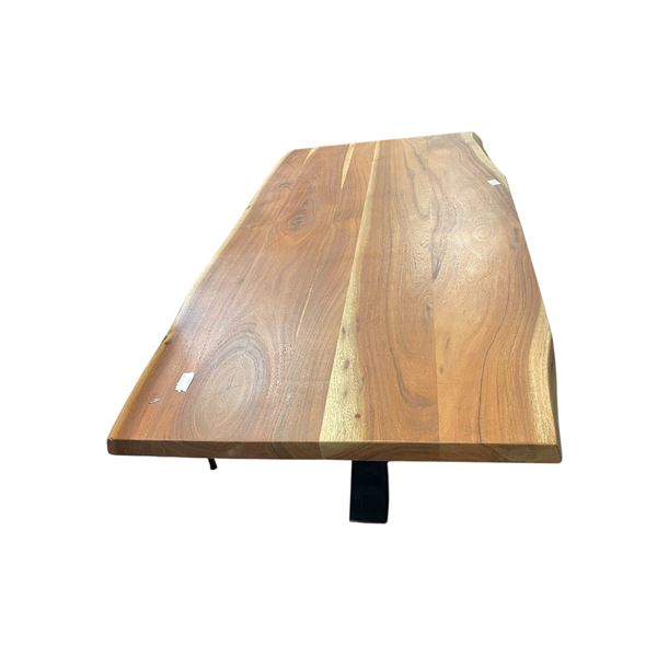 Vintage Console Table with Veneer Top, Wash Walnut, 66" x 18" x 30"
