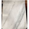 Image 3 : White Faux Marble Accent Side Table, H23" x W15" x D19"