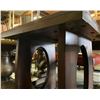 Image 3 : Dark Brown Wooden Side Table, H22" x W23.5" x D24"
