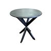 Image 1 : Black Round Wooden Accent Side Table, H22" x Dia. 19"
