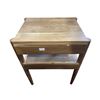 Image 1 : Light Brown Wooden Nightstand, H23.5" x W17.5" x 13" - RV $295
