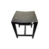 Image 1 : Black Wooden Backless Vanity Stool, H24" x 16" x 13.5"