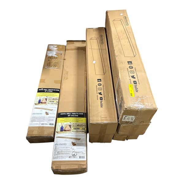 Group of 7 - BNIB Mantel Shelf - Various Sizes