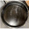 Image 2 : Black Round Wooden Tray-Top Side Table, H23" x Dia 22"