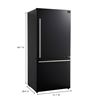 Image 4 : BNIB - Forno Milano Espresso 31-Inch 17.2 cu. ft. Bottom Freezer Right Swing Door Refrigerator in Bl