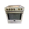 Image 1 : Forno LEONARDO 30" Electric Range in White - Model FFSEL6012-30WHT - from trucking claim (oven glass
