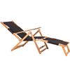 Image 1 : Patioflare Portable Lounge Chair with Leg Rest, Black in box