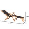 Image 3 : Patioflare Portable Lounge Chair with Leg Rest, Black in box