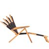 Image 4 : Patioflare Portable Lounge Chair with Leg Rest, Black in box
