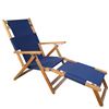 Image 1 : Patioflare Portable Lounge Chair with Leg Rest, Blue in box
