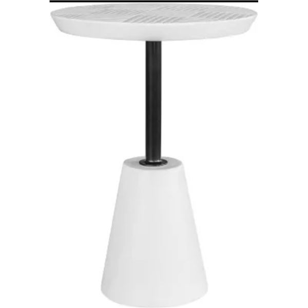 BNIB - Moe's Foundation Outdoor Accent Table White - RV $329 USD