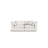 Image 2 : Sunday's Movie Night Large 96" 2 over 2 Sofa - Cream - 90in W x 45in D x 32in H - RV $2,860 (From Oo