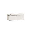 Image 3 : Sunday's Movie Night Large 96" 2 over 2 Sofa - Cream - 90in W x 45in D x 32in H - RV $2,860 (From Oo