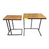Image 2 : 2-Pcs Nesting Wooden Side Tables, H24" x W22" x D15" / H22" x W18" x D11" - RV $145