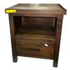 Image 2 : Dark Brown Wooden Nightstand, H27" x W23" x D17" - RV $245