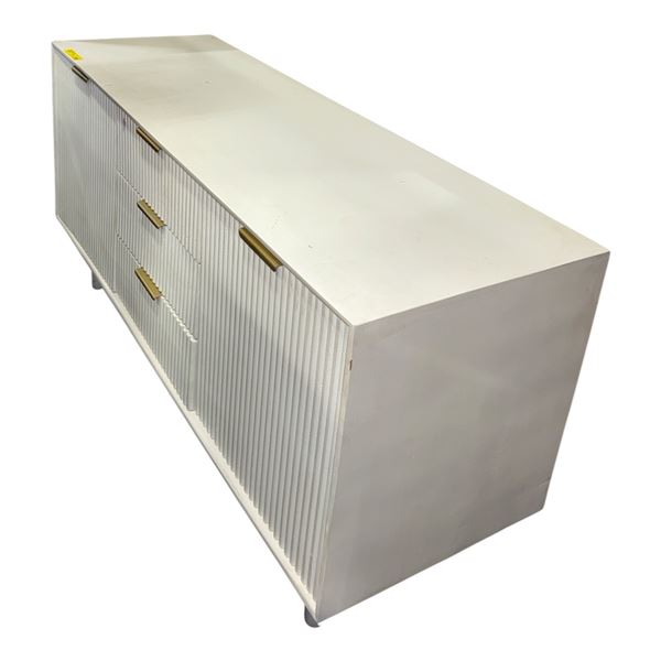 White Modern Wooden Sideboard, H30" x W58" xD20" - some minor wear