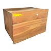 Image 1 : Light Brown Live-Edge Wooden Nightstand, H16.5" x W24" x D18"