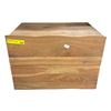 Image 2 : Light Brown Live-Edge Wooden Nightstand, H16.5" x W24" x D18"
