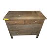 Image 2 : Brown Weathered Wood 4-Drawer Chest, H35.5" x W42" x D21" - RV $595