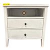 Image 2 : Off-White Distressed 2-Drawer Wooden Nightstand, H28" x W26" x D15.5" - RV $345