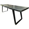 Image 2 : Charcoal Black Live-Edge Wooden Coffee Table / Bench, H18" x W57" x D17" - RV $295