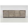 Image 2 : Light Brown Distressed Wood 4-Door Sideboard, H24" x W70" x D20"