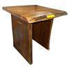 Image 2 : Brown Live-Edge Wooden End Table, H24" x W22" x D24"