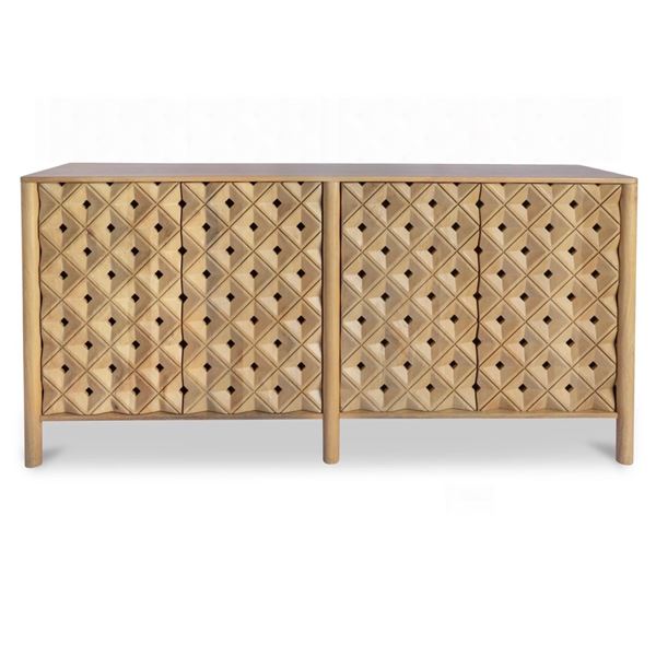 BNIB - Moe's Fulton 4 Door Sideboard Natural - RV $3,899 - 72" L x 19" W x 34" H