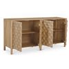 Image 2 : BNIB - Moe's Fulton 4 Door Sideboard Natural - RV $3,899 - 72" L x 19" W x 34" H