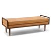 Image 2 : BNIB - Article Ansa 54" Bench Charme Tan - RV $1,049 - 18in H x 54in W x 22in D