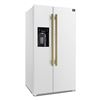 Image 1 : Forno Salerno 36-inch Side-by-Side, 20 cu.ft Refrigerator in White with Ice & Water Dispenser - ENER