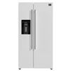 Image 2 : Forno Salerno 36-inch Side-by-Side, 20 cu.ft Refrigerator in White with Ice & Water Dispenser - ENER