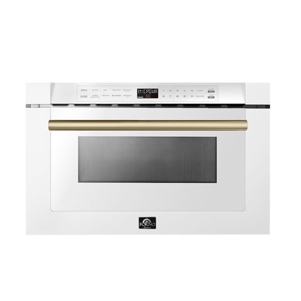 Forno Espresso Capoliveri 24" Microwave Drawer in White, 1.2 cu.ft., 1000 Watt - Model FMWDR3000-24W